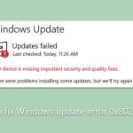 How to fix windows update error 0x80243fff