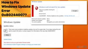 How to fix windows update error 0x80244007