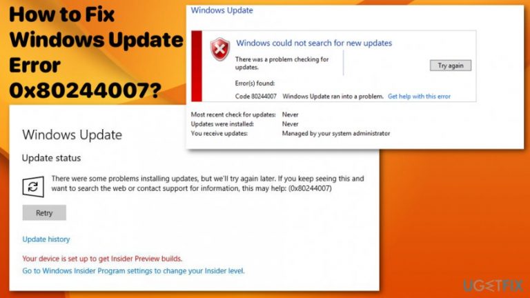 How to Fix Windows Update Error 0x80244007?