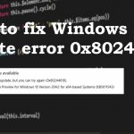 How to fix windows update error 0x8024418