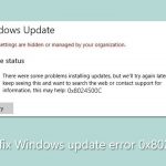 How to fix windows update error 0x8024500c