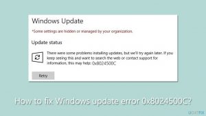 How to fix windows update error 0x8024500c