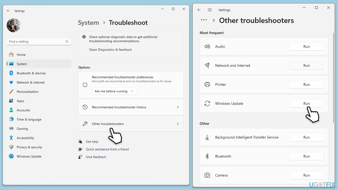 How to fix windows update error 0x8024600 run windows update troubleshooter