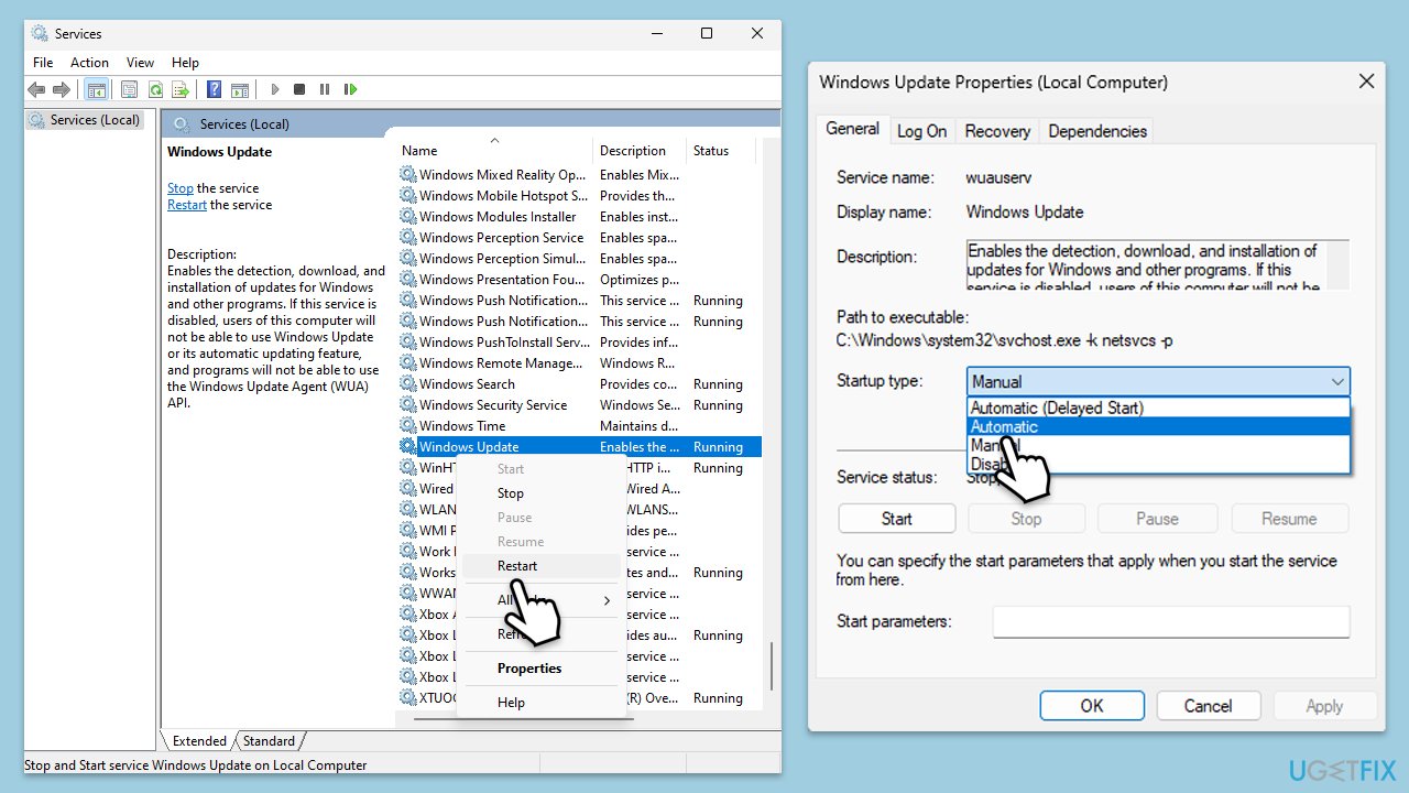 How to fix windows update error 0x8024600 services