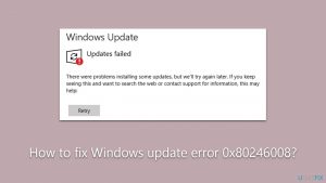 How to fix windows update error 0x80246008