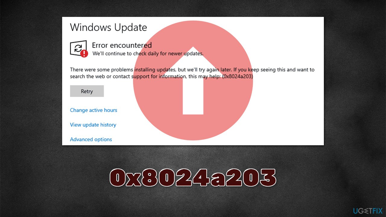 How to fix Windows update error 0x8024a203?