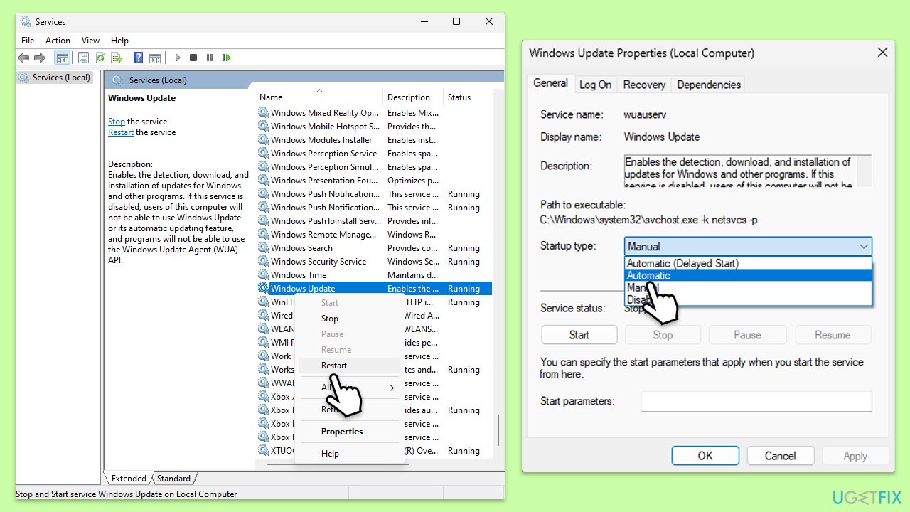 How to fix windows update error 0x8024a204 services