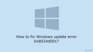 How to fix windows update error 0x8024d001