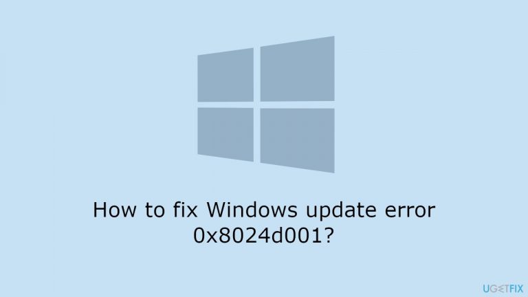 How to fix Windows update error 0x8024d001?