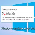 How to fix windows update error 0xc190012e