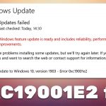 How to fix windows update error 0xc19001e2