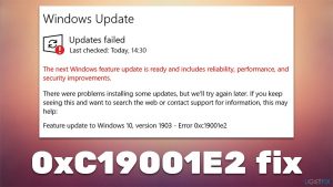 How to fix windows update error 0xc19001e2