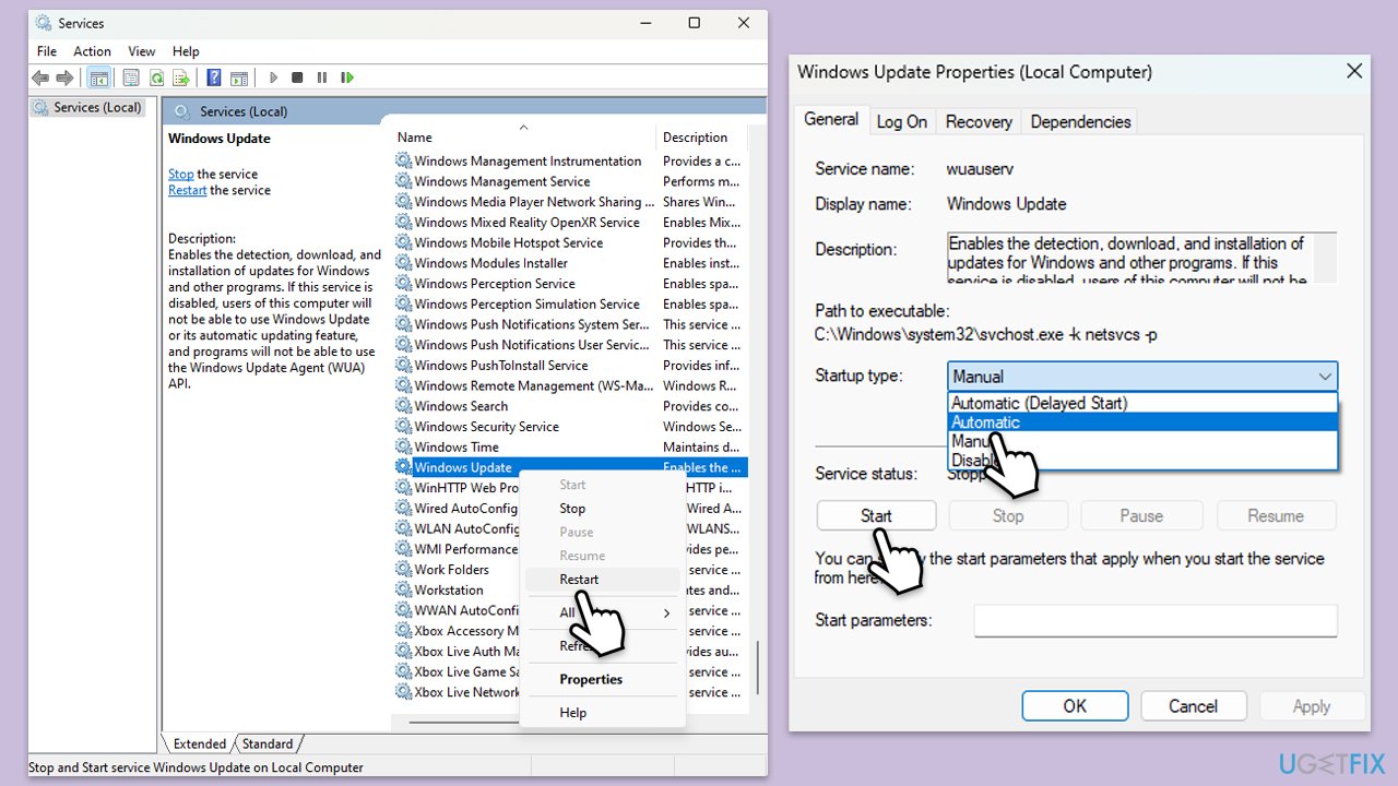 How to fix windows update error 0xc80003fa service