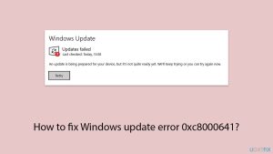 How to fix windows update error 0xc8000641 copy
