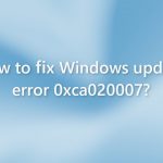 How to fix windows update error 0xca020007