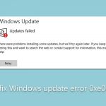 How to fix windows update error 0xe0000003