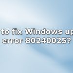 How to fix windows update error