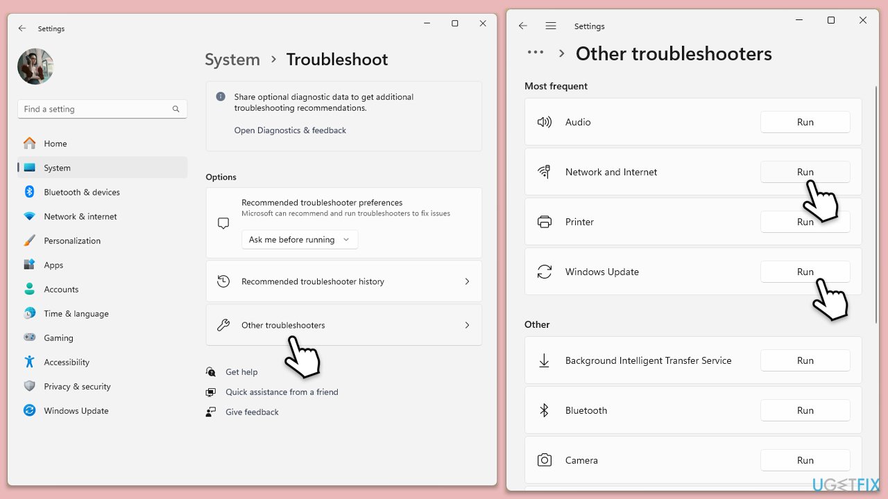 How to fix windows update error code 2147024864 run troubleshooters
