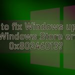 How to fix windows update or windows store error 0x80246013