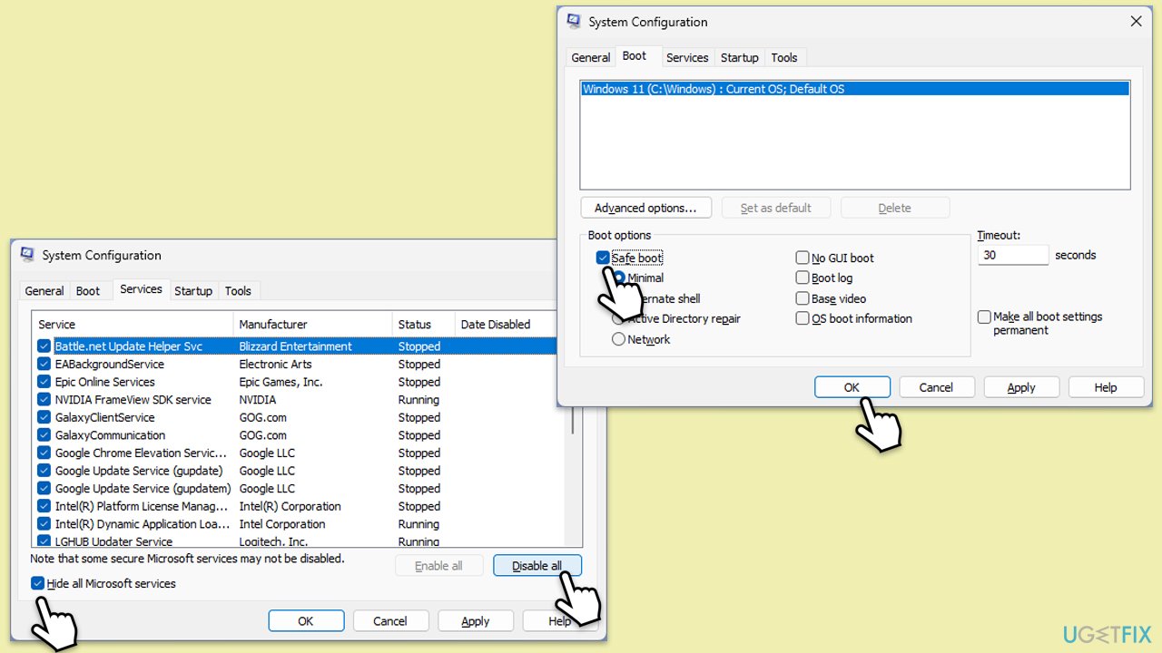 How to fix windows update settings not loading clean boot