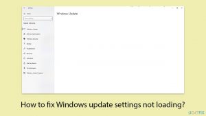 How to fix windows update settings not loading copy