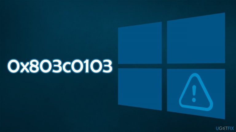 How to fix Windows Update Troubleshooter error 0x803c0103?