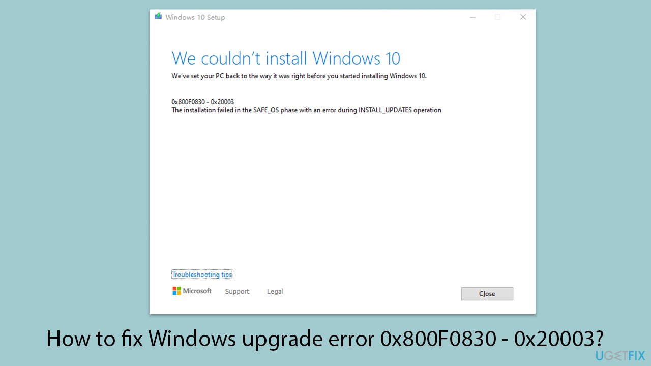 How to fix windows upgrade error 0x800f0830 0x20003 copy How to fix windows upgrade error 0x800f0830 0x20003 copy