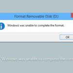 How to fix windows was unable to complete the format error