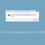 How to fix winmmbase dll error in windows