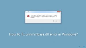 How to fix winmmbase dll error in windows