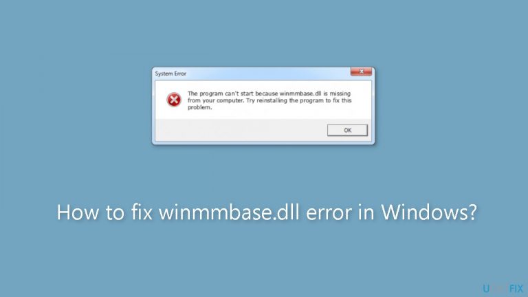 How to fix winmmbase.dll error in Windows?