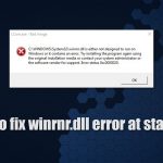 How to fix winrnr dll error at startup