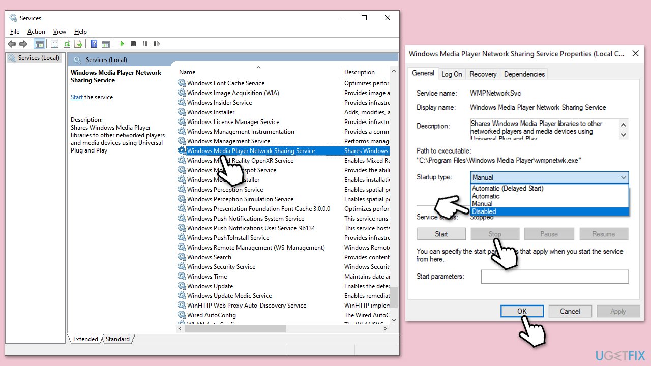 How to fix wmpnetwk exe high cpu and memory usage in windows disable media player network sharing service