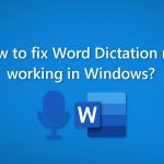 How to fix word dictation not working in windows
