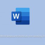How to fix word keyboard shortcuts not working in windows