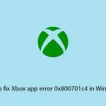How to fix xbox app error 0x800701c4 in windows copy