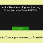 How to fix xbox app error 0x80073cf9 in windows copy