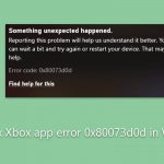 How to fix xbox app error 0x80073d0d in windows