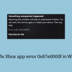 How to fix xbox app error 0x87e0000f in windows copy