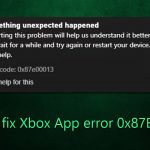 How to fix xbox app error 0x87e00013