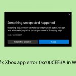How to fix xbox app error 0xc00cee3a in windows