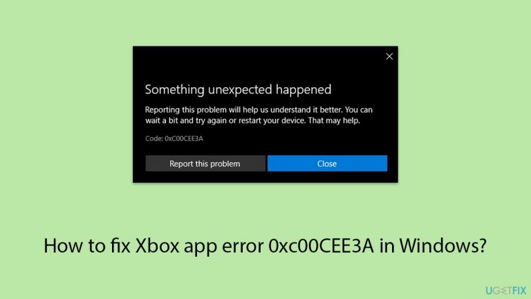 How to fix Xbox app error 0xc00CEE3A in Windows?