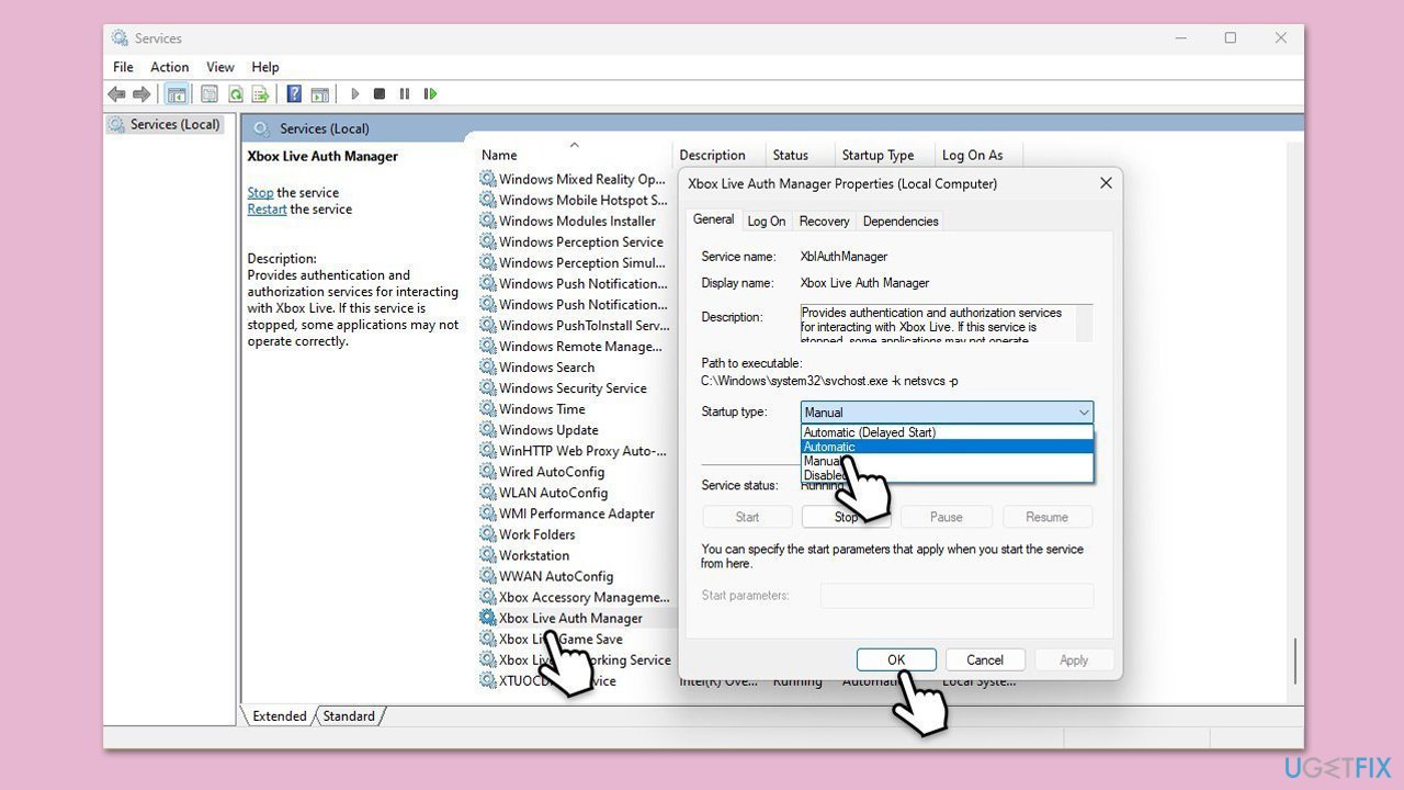 How to fix xbox app is stuck at launching xbox app in windows check services