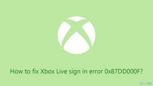 How to fix xbox live sign in error 0x87dd000f