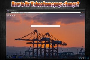 How to fix yahoo homepage change