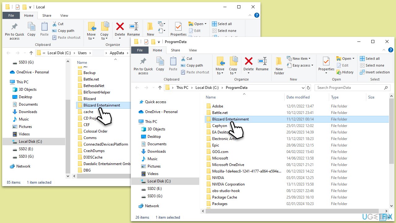How to fix you were disconnected from blizzard services error in windows delete blizzard data
