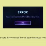 How to fix you were disconnected from blizzard services error in windows