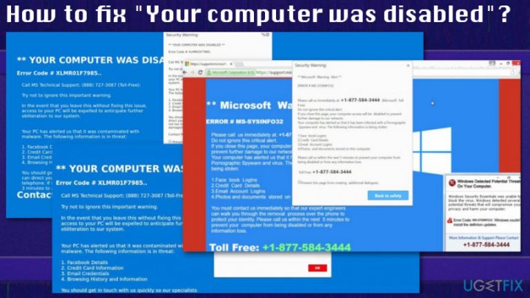 How to fix “Your computer was disabled”?