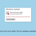 How to fix youre not up to date but no updates available in windows