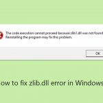 How to fix zlib dll error in windows copy
